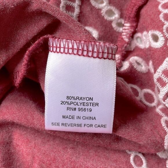 Fever Boho Embroidered Bottom Shirt Top - Picture 9 of 9